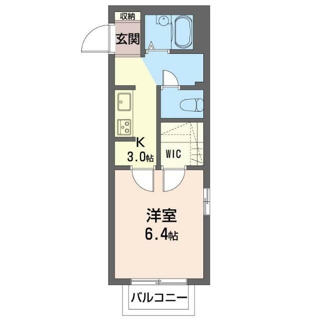 テルスＢ 201号室 間取り