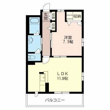 ボナール 201号室 間取り