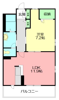 ボナール 201号室 間取り