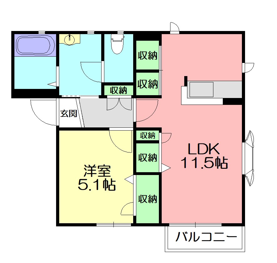 ソレーユ美鈴 105号室 間取り