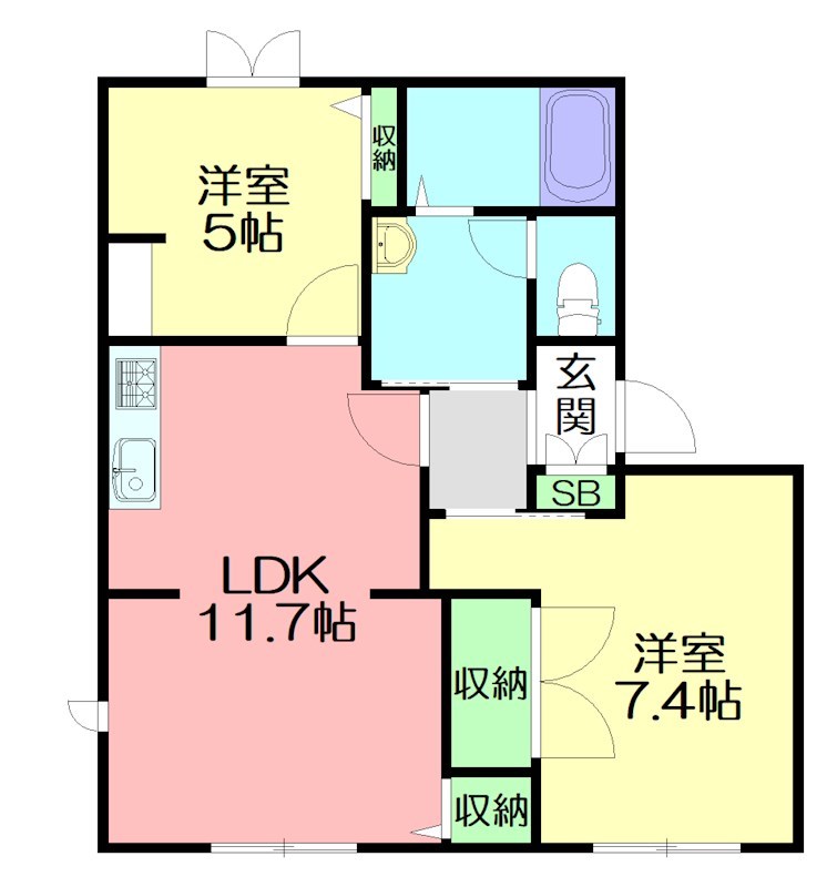 ヤマイチハイツ壱番館 103号室 間取り