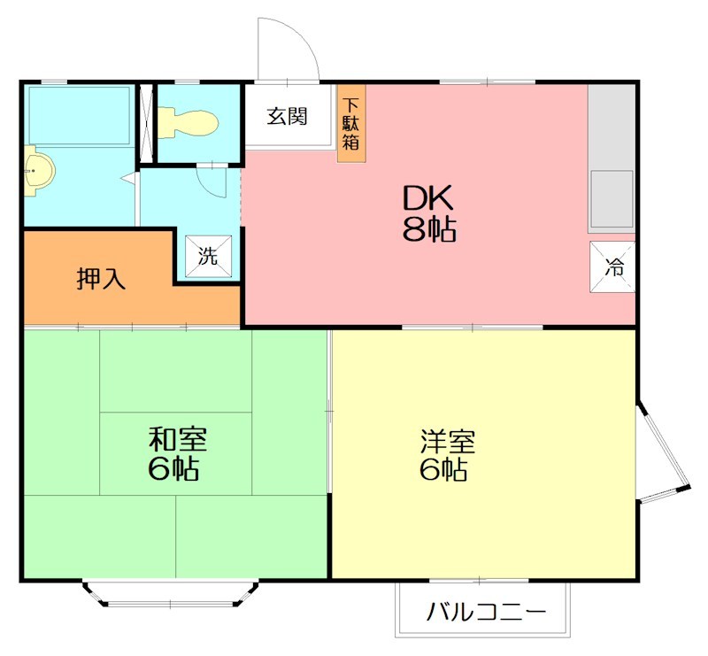 湘南ハイツ 202号室 間取り