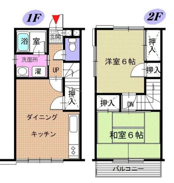岡部テラスハウス 102号室 間取り