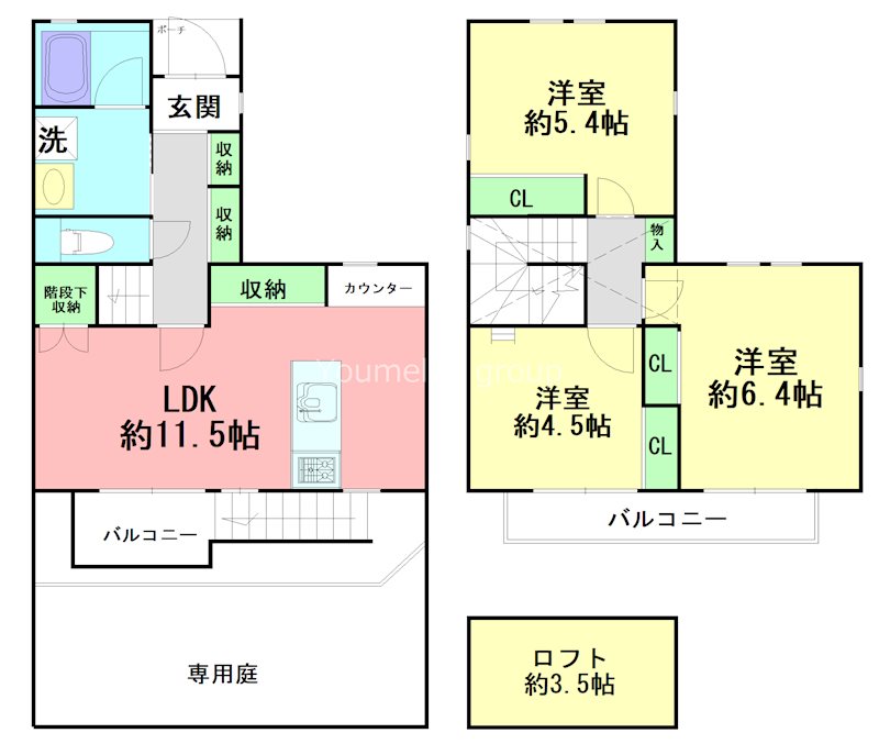 カサ デ ビエントⅠ 6号室 間取り