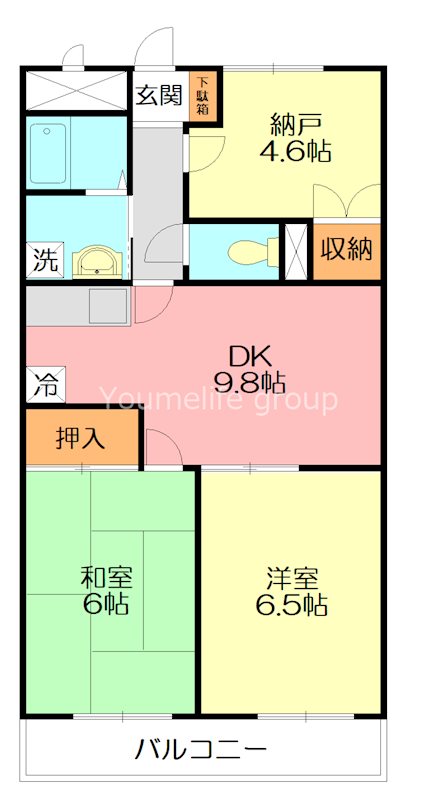 サニーレジデンス平塚Ⅰ 202号室 間取り