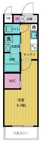 グランコモド小田急相模原 203号室 間取り