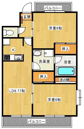 グランコート産興 205号室 間取り