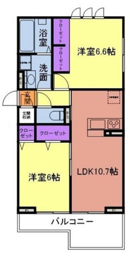 フィレール・ボヌール 301号室 間取り
