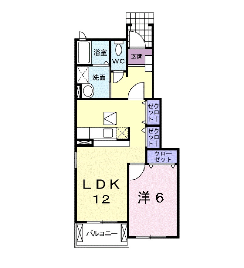 ヴィラ・ミコハタ 103号室 間取り