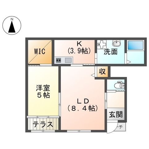 大磯町生沢アパート新築工事 101号室 間取り
