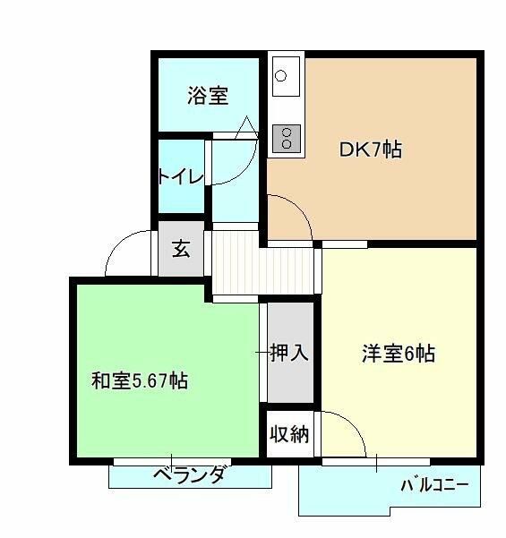 クレールメゾンＡＢ 202号室 間取り