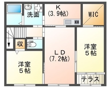 大磯町生沢アパート新築工事 202号室 間取り