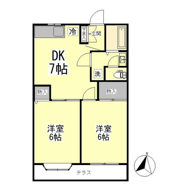 グランデ・ロータス壱番館 102号室 間取り