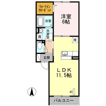 アレイ湘南 202号室 間取り