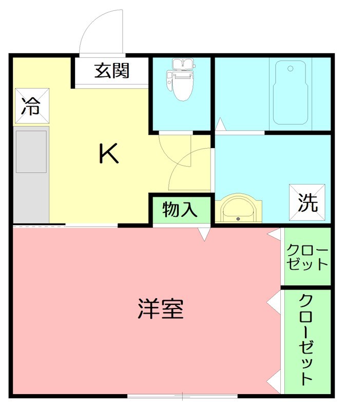 Kクレイン湘南 202号室 間取り
