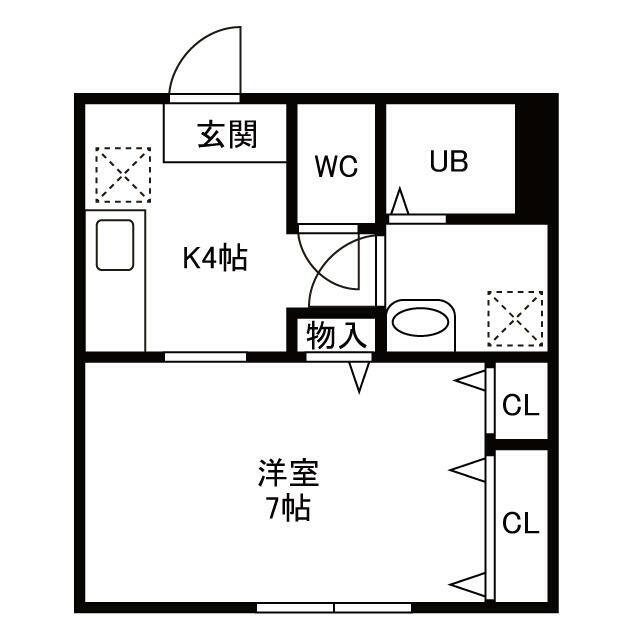 Ｋクレイン湘南 202号室 間取り