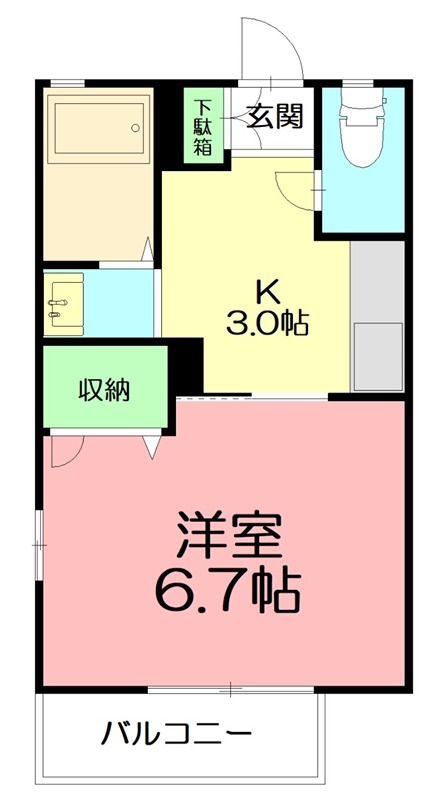 ナッシェル 00206号室 間取り