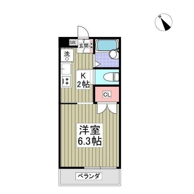 シャトレ・ストンリバーⅡ－２ 102号室 間取り