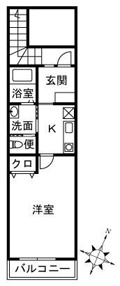 RONDⅢ番館 204号室 間取り