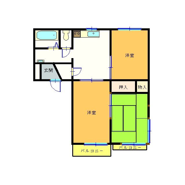 セピアコートＡ棟 101号室 間取り