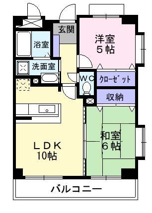 リバーサイド城南 201号室 間取り