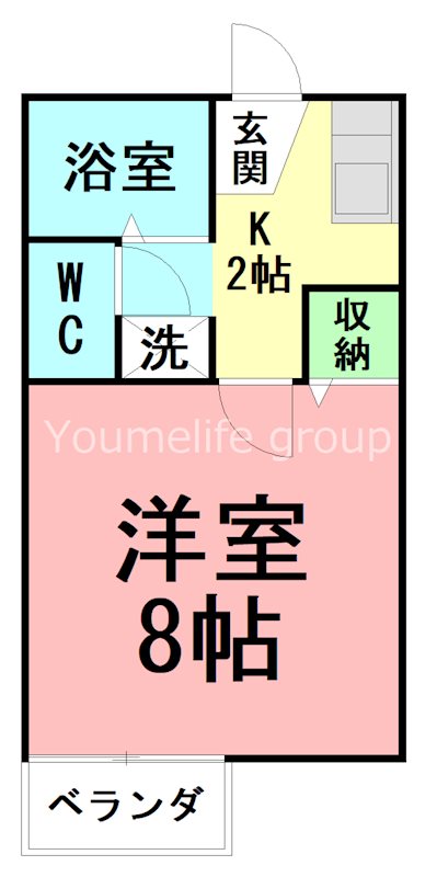 サニーコート伊藤 2-E号室 間取り