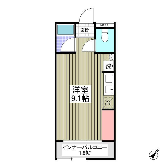 ＭＱｕａｒｔｏ港南台 105号室 間取り