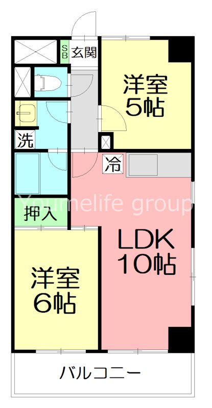 フラワリング・ワン 605号室 間取り