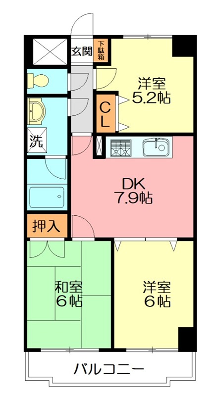 ウエストバレー壱番館 305号室 間取り