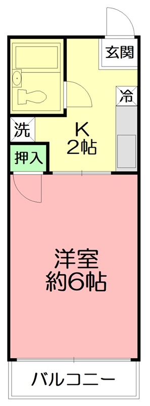 シティハイム開盛Ⅱ 202号室 間取り