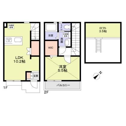 プラージュ材木座 102号室 間取り