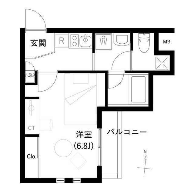 Access湘南平塚 1305号室 間取り