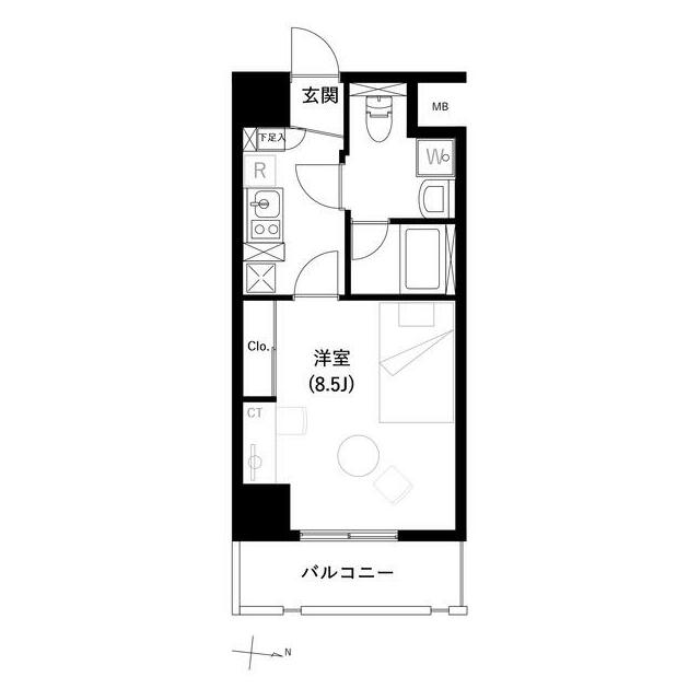 Access湘南平塚 0903号室 間取り