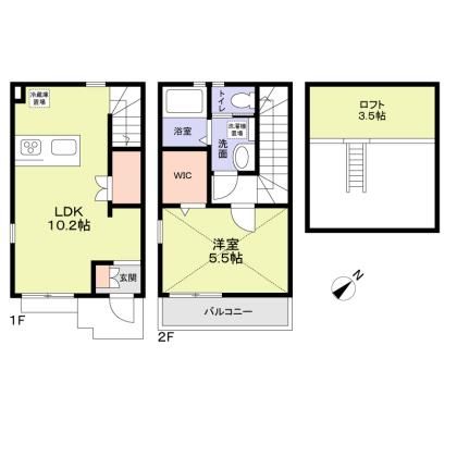 プラージュ材木座 101号室 間取り
