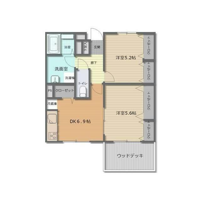 鎌倉ガーデン弐番館 102号室 間取り