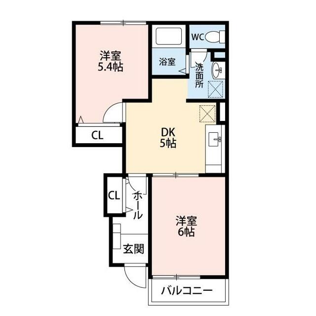 ミニョン中平 103号室 間取り