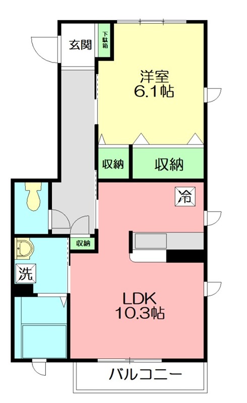 アズーリ湘南 201号室 間取り