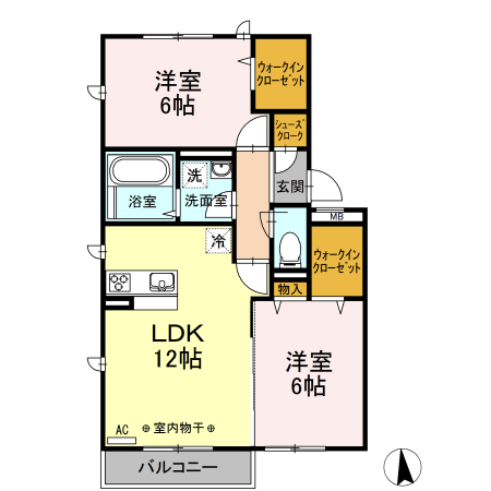 COCO湘南 302号室 間取り
