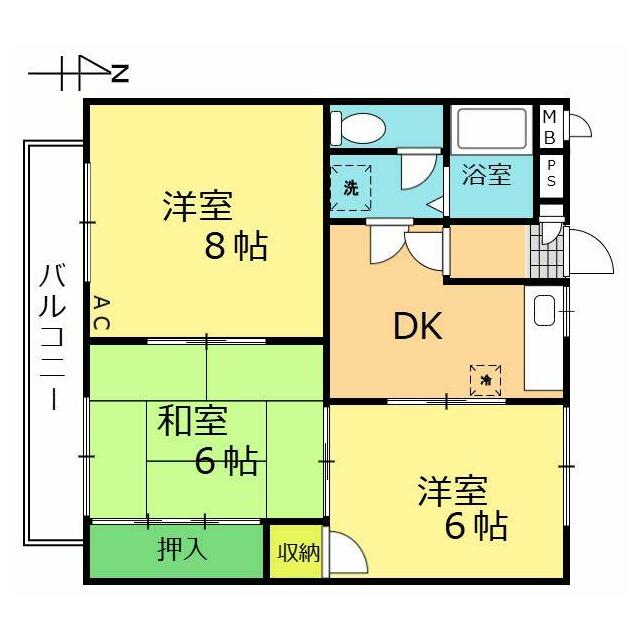 エトアール浜田 101号室 間取り