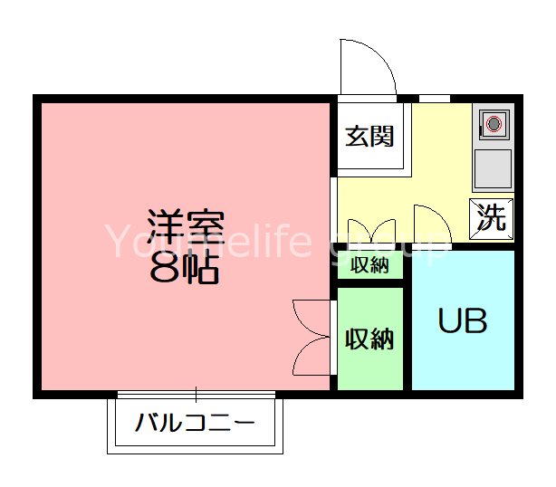 拓殖ハイツ　２階 C号室 間取り