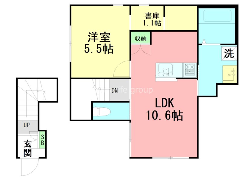 (仮)長後メゾン 201号室 間取り