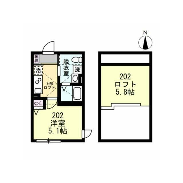 ソラリア湘南台 202号室 間取り