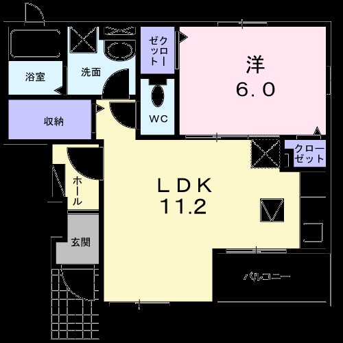 アルカディアＡ 102号室 間取り