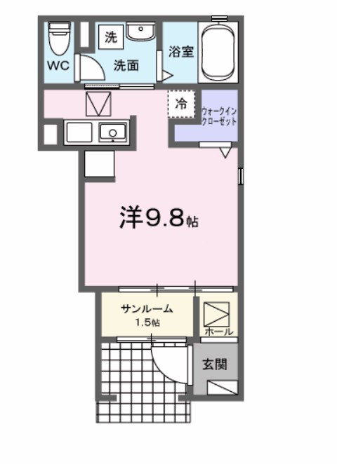 夕凪 104号室 間取り