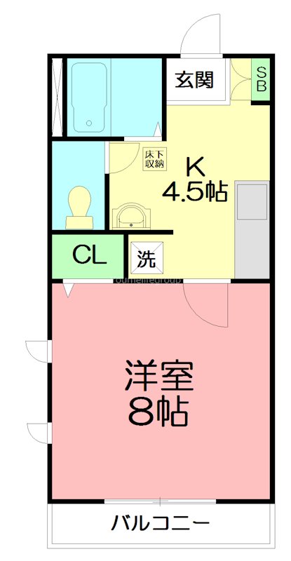 SeaSide湘南 101号室 間取り