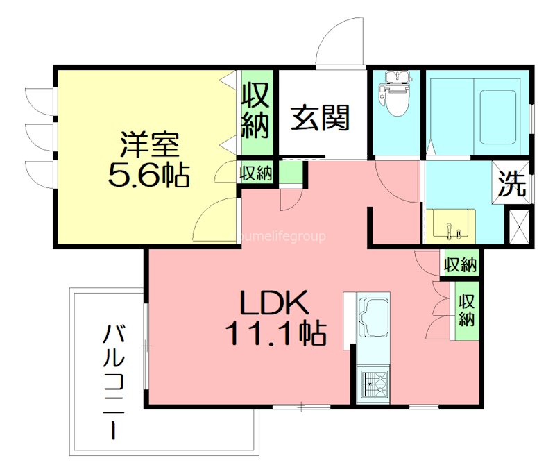 ＣＩＴＲＯＮ湘南  102号室 間取り