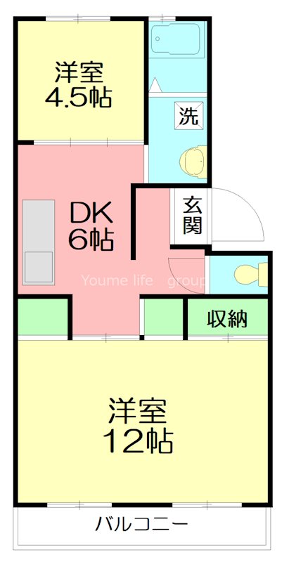サンハイツ諏訪前 203号室 間取り