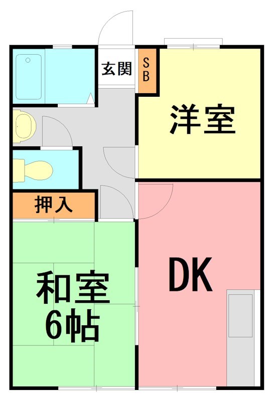サンハイツNO 2 203号室 間取り