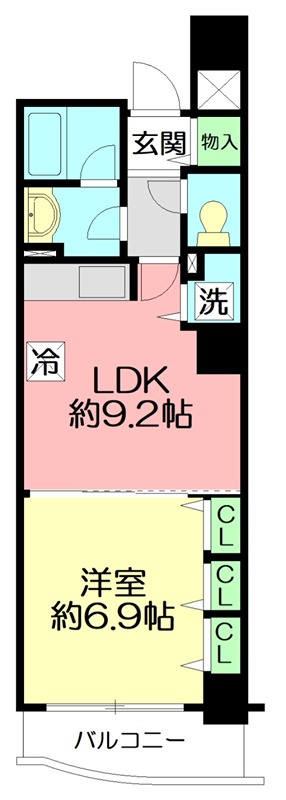 ライフショア湘南江の島 304号室 間取り
