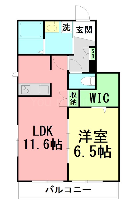 ル　ガルデニア 103号室 間取り